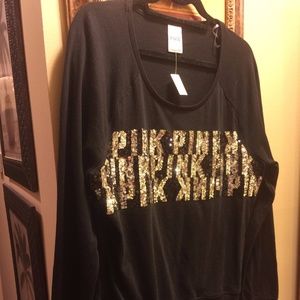 Black Pullover Top with Sequin, Victoria Secret